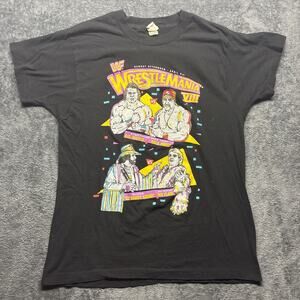 RARE Vintage WWF WrestleMania VIII 8 Shirt XL Extra Large WWE Hulk Hogan 1992